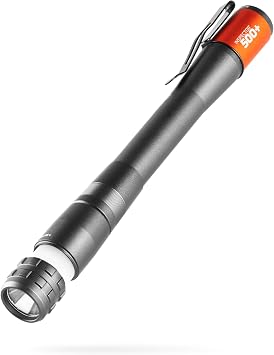 NEBO M fetti  500+ Kalem I , 500 L men LED  arj Edilebilir Cep Boyu Kalem El Feneri,  elik Cep Klipsi, USB  arj Kablosu, IPX7 Su Ge irmez ve Manyetik Taban, Gunmetal Gri