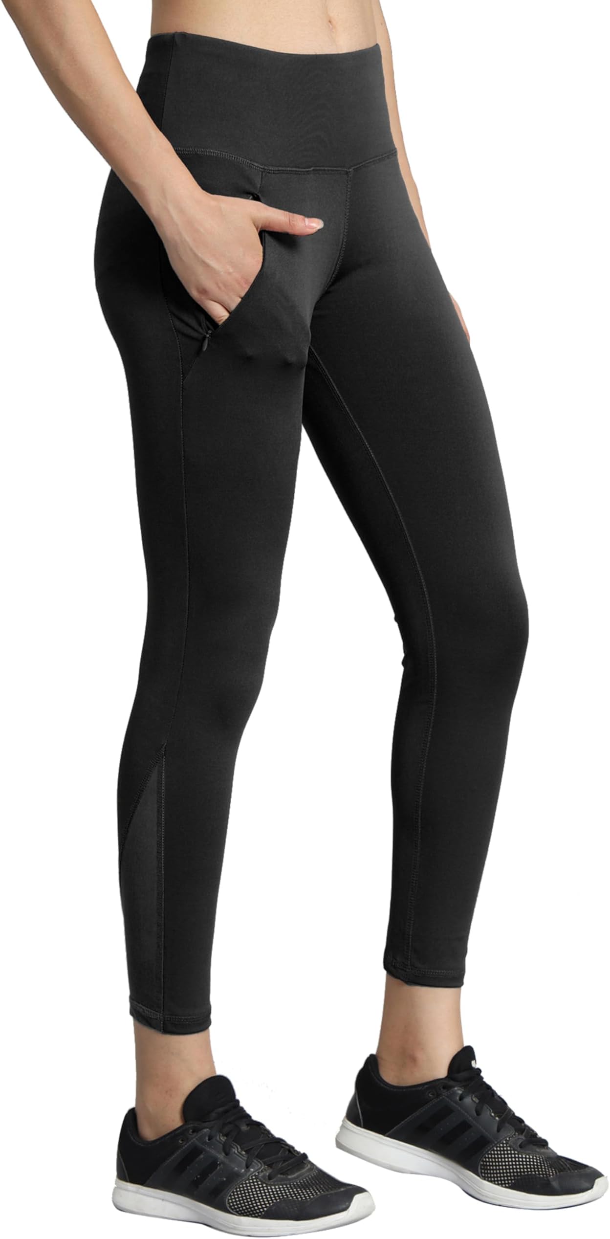 Gym wear Mesh Legging Workout Pants with Side Pockets/Stretchable Tights/Highwaist Sports Fitness Yoga Track Pants for Women & Girls