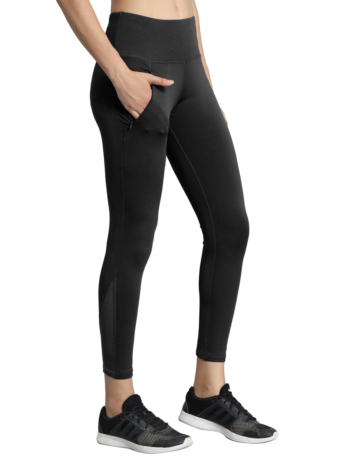 Mehrang Gym wear Mesh Legging Workout Pants with Side Pockets/Stretchable Tights/Highwaist Sports Fitness Yoga Track Pants...