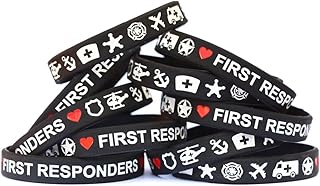 SayitBands Ten (10) First Responders Wristband Bracelets