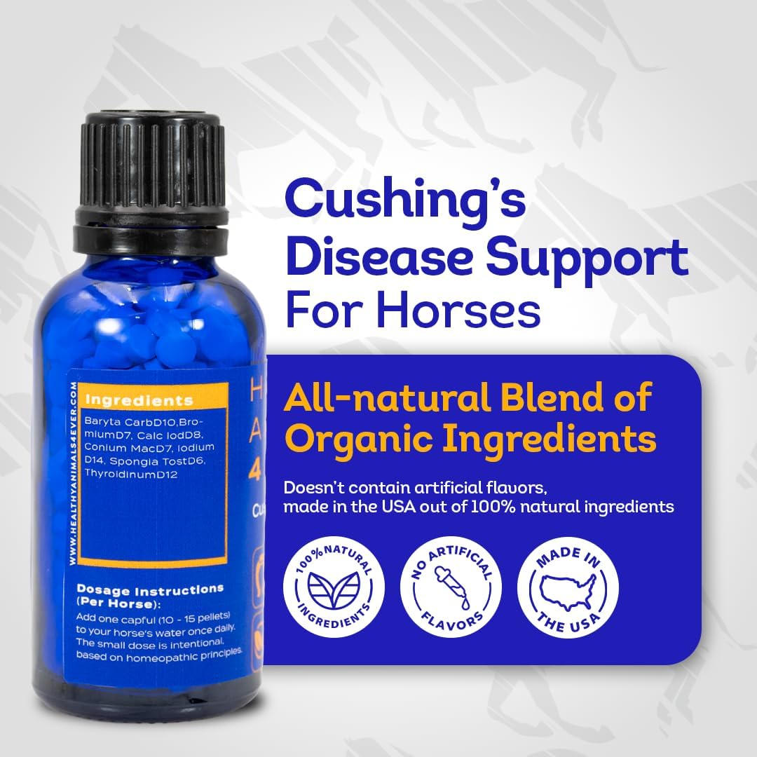 HA4E - Horse Digestive Support for Cushing’s Disease - Preventative Care - Highly Effective, Natural Homeopathic Supplement - 300 Tablets