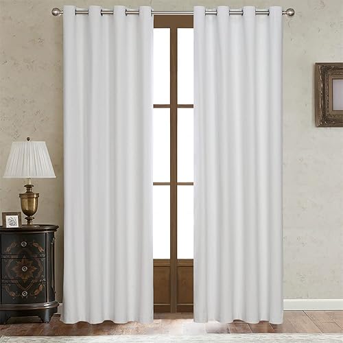 LOYOLADY Cortinas opacas de lino salvia de 96 pulgadas de largo, juego de 2 paneles de cortinas con aislamiento térmico para sala de estar, cortinas