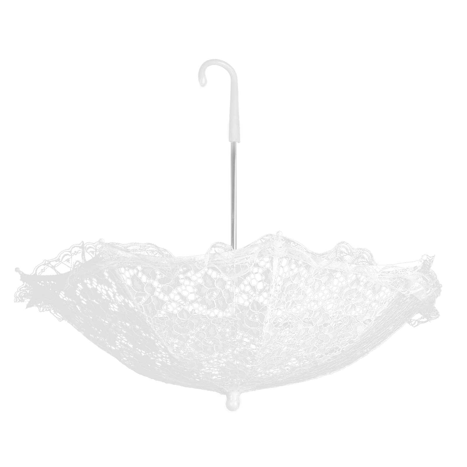 Mini Parasol en Dentelle Parapluie en Dentelle Parapluie Parasol en Dentelle de Mariage Blanc, Parapluies de Fleurs Vintage Fabriqués pour la Photographie Romantique Accessoires de Photo de Mariée Acc