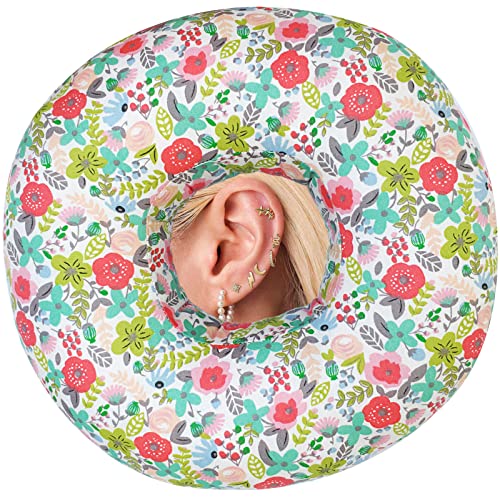 BNRendles Ear Piercing Pillows for Side Sleeper with Ear Hole CNH Piercing Pillows Support Head Ear Pain Relief Ear Pressure Sore Side Sleeping Ear Guard, Camellia by BNRendles - Used condition - US$14.70
