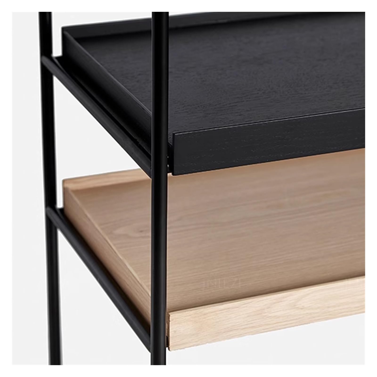 Libreria Libreria semplice combinata acciaio-legno Libreria multistrato in acciaio inossidabile Scaffale moderno for soggiorno dal pavimento al soffitto Libreria Per Camera Da Letto(M:100X35X200cm)