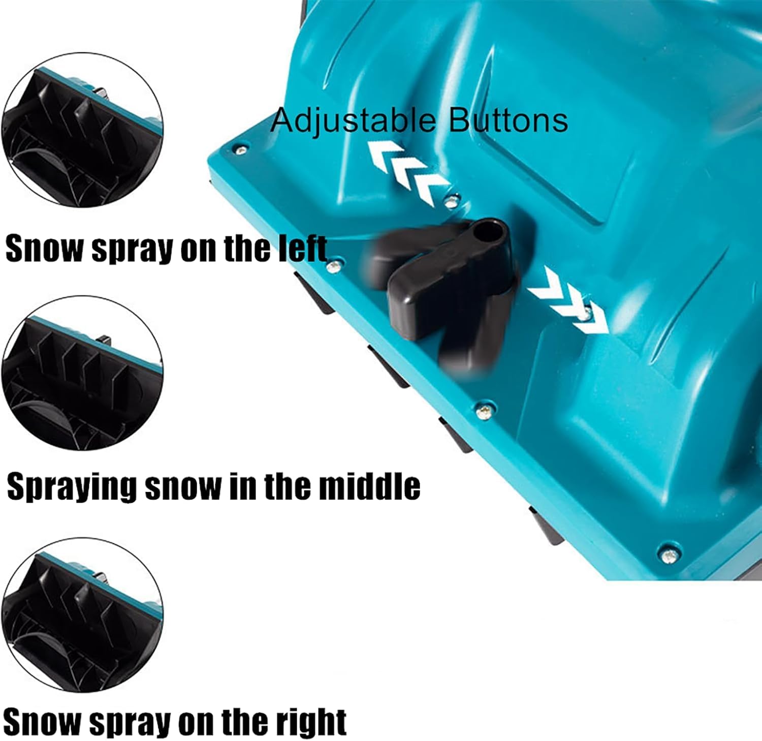 Souffleuse à Neige électrique, Pelle de déneigement alimentée par Batterie, déneigeuse sans Fil avec Plaque directionnelle et poignée réglable, Largeur de Nettoyage du Lanceur brossé 33 cm pour