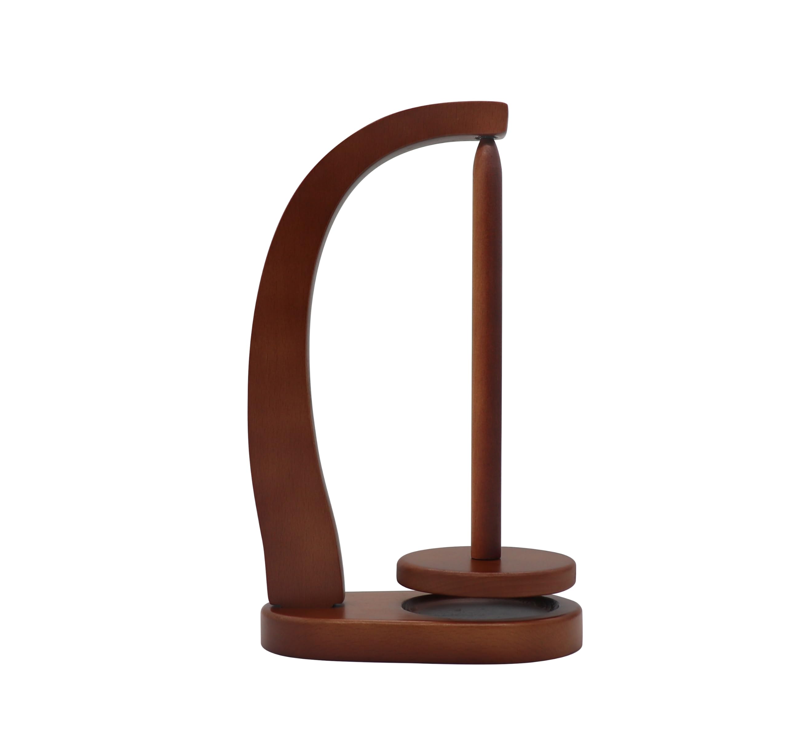 Sthmeyue Yarn Holder for Crocheting, Beech Yarn Spinner: Effortless Rotation Achieved Through Magnetic Levitation,Wooden Spinners for Crocheting，Yarn Ball Holder (Brown)