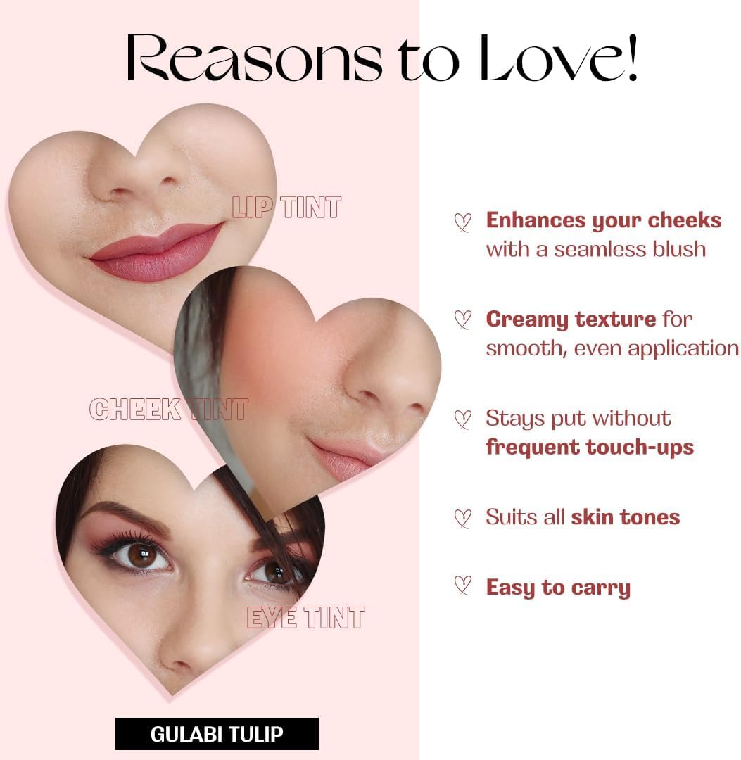 Nourish Mantra 3 In 1 Lip, Cheek & Eye Tint, pink - Image 3
