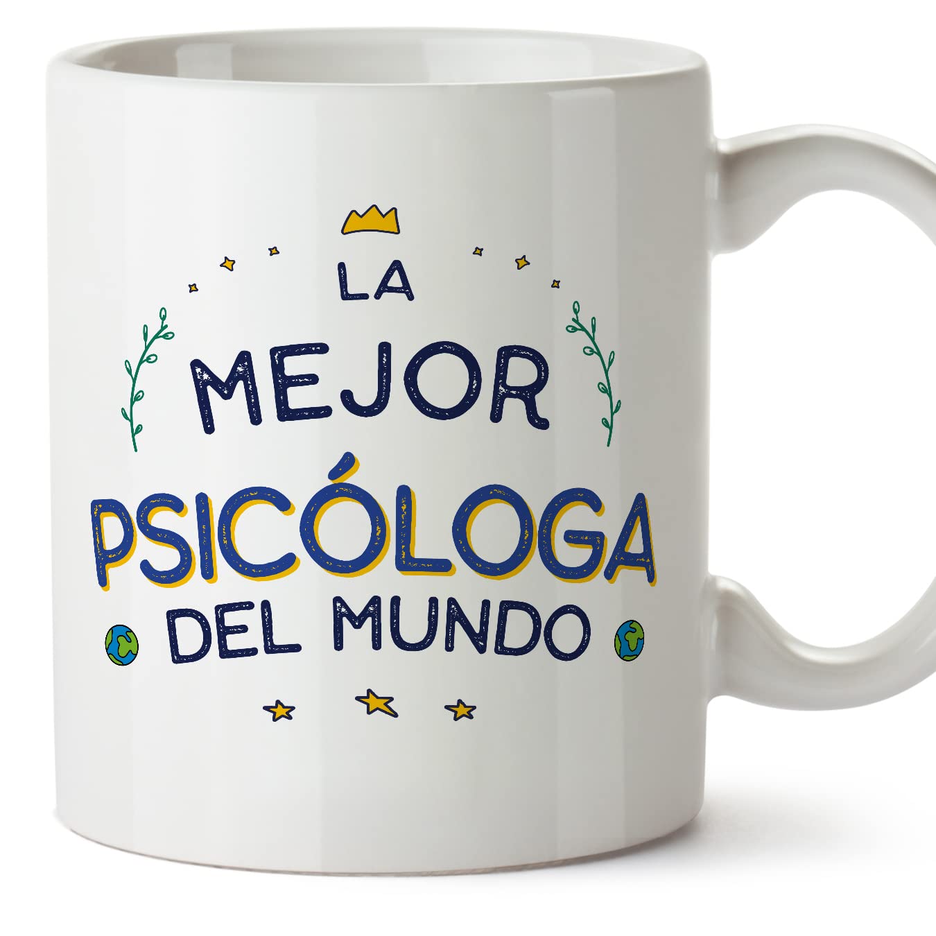 MUGFFINS Psychologist Woman Mug - in Spanish - Mejor del Mundo - Funny Gift for Colleagues - Ceramic 11oz Mug