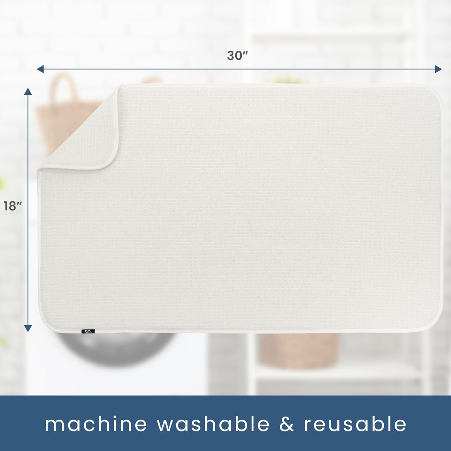 AMPLIN Kitchen Utensil Dish Drying Mat | Quick Dry Water Absorbent mat | Placemat for Dish Drying with Non-Slip Rubber Backed | Super Draining Mat for Kitchen 2