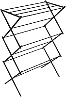 Vista 2 de Hobby Lobby Escurridor de ropa plegable, espacio de secado de 20 pies, acero negro, 41.25 x 28.75 x 14.5 pulgadas