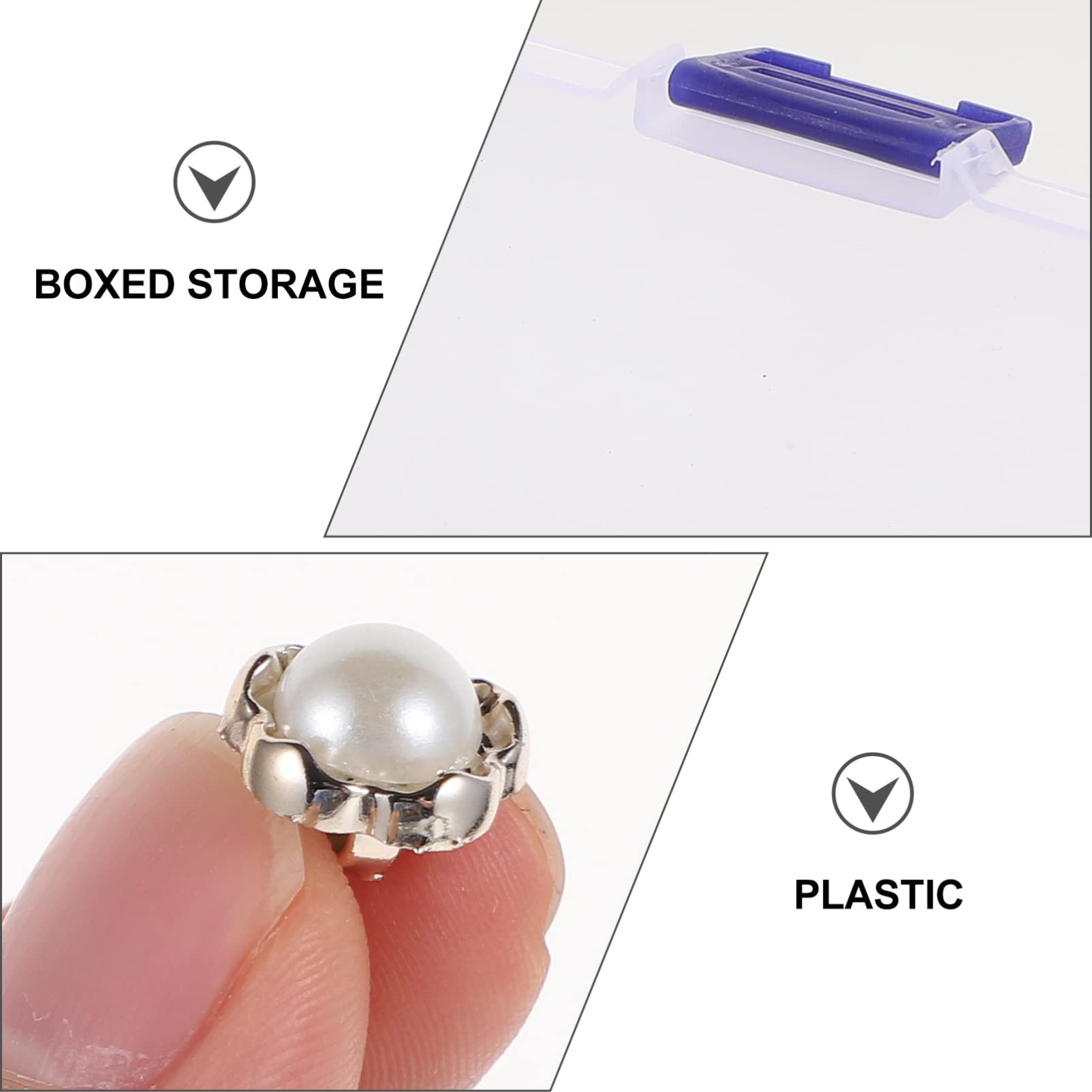 Botones, botones redondos, botones de color, botones de broche, botones de costura, 100 botones de costura de perlas, botones de perlas surtidas, botones de perlas blancas de resina con accesorios de