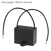 Vista 3 de uxcell Condensador de ventilador de techo CBB61 25uF 250V AC 2 alambres condensador de película de polipropileno metalizado 1.890x1.496x1.024 in