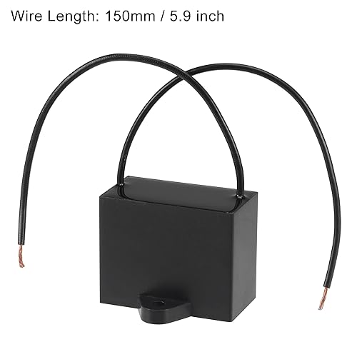 Miniatura 3 de uxcell Condensador de ventilador de techo CBB61 25uF 250V AC 2 alambres condensador de película de polipropileno metalizado 1.890x1.496x1.024 in