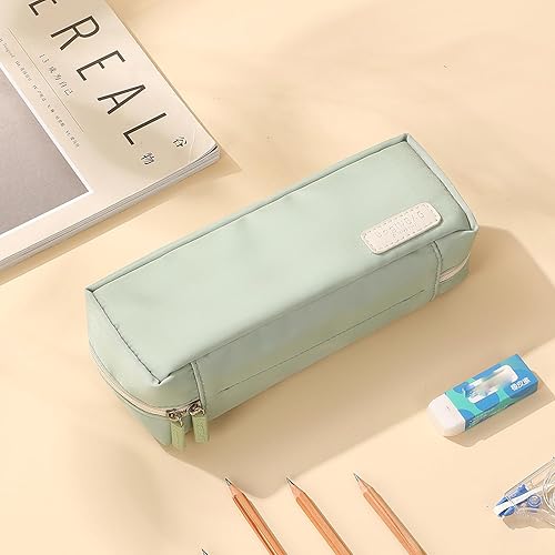 Miniatura 2 de QIANPA - Estuche organizador pequeño con cremallera, bolsa ligera estética, bolsa verde para hombres y mujeres