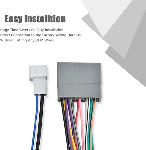 Miniatura 4 de RED WOLF Arnés de cable estéreo para radio de vehículo con adaptador de conector de antena compatible con Honda Fit 2007-2008 Civic 2006-2011,