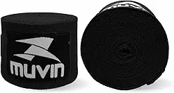 Bandagem Elástica Muvin 5 Metros Com Fechamento em Fecho de Contato e Alça Para Polegar - Atadura de Proteção Para Mãos e Punhos - Faixa de Boxe - Muay Thai - MMA - Artes Marciais - Treino - Unissex