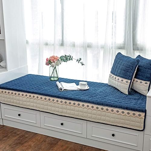 Miniatura 3 de JeogYong Juego de 2 cojines de asiento para ventana de campo con fundas de almohada de granja de 18 x 18 pulgadas, de pana, antideslizante, para