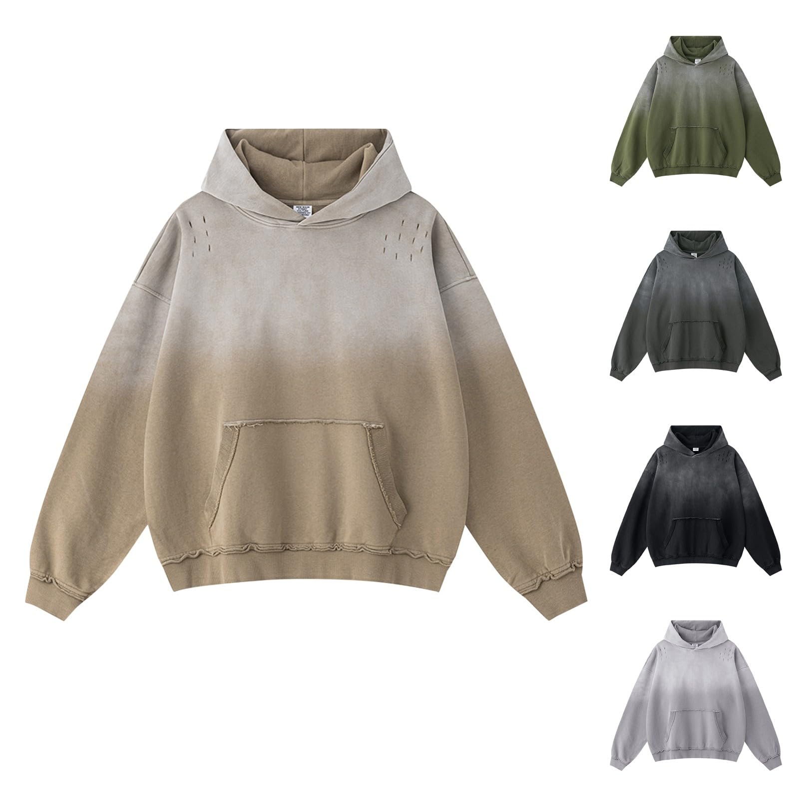 Sudadera con capucha para hombre de manga larga con capucha de algodón