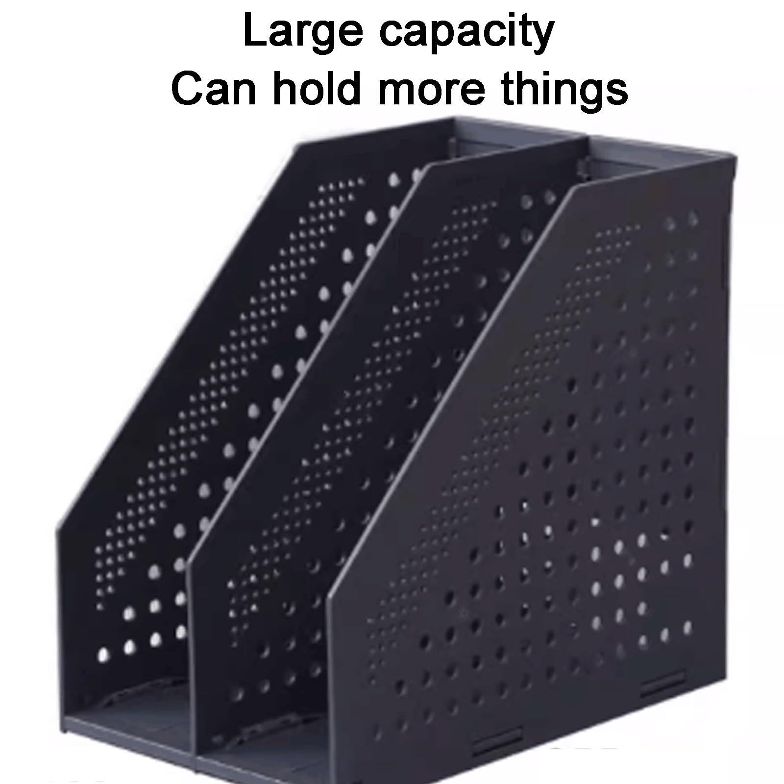 gran capacidad Caja de archivos de escritorio, caja de archivos plegable, cesta de archivos de plástico, caja de archivos extraíble de gran capacidad, cesta de archivos con compartimentos ordenado