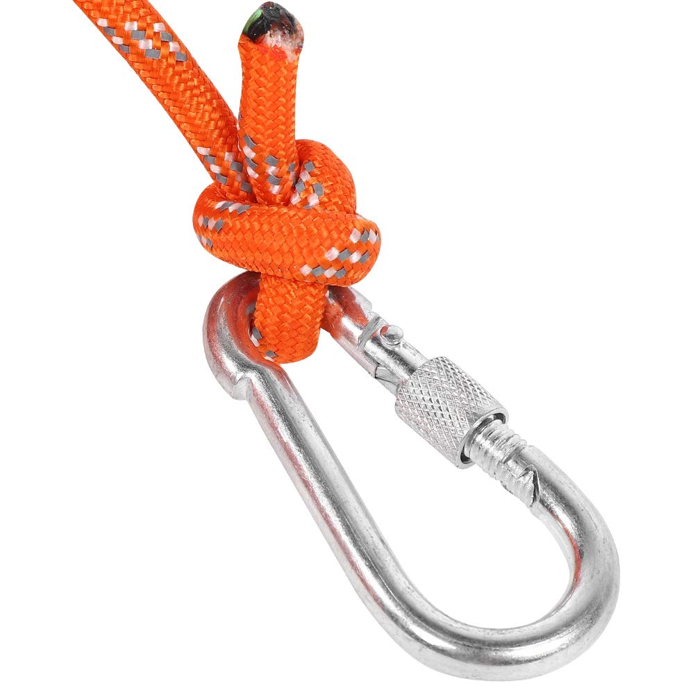 Cuerda de Escape de Escalada Reflectante para Exteriores, 30m, 0,8 cm de diámetro, cordón de Supervivencia de Seguridad Flotante en Agua