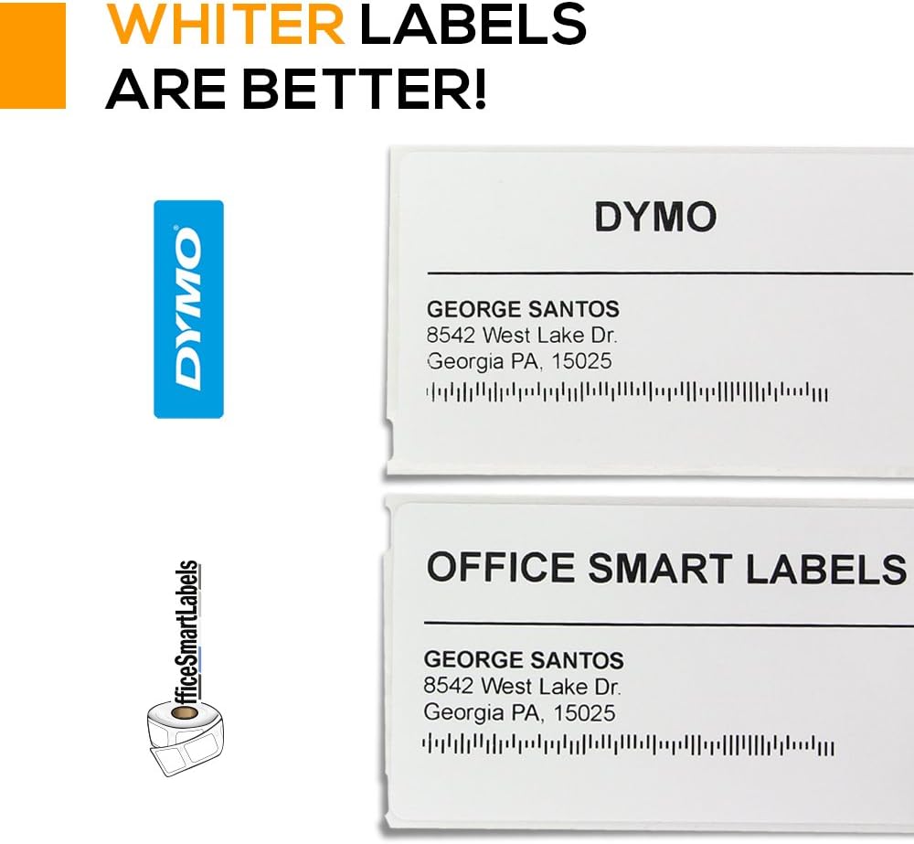 OfficeSmartLabels 2-5/16 x 4 inch Shipping Labels, Compatible with 30256 Labels (12 Rolls / 300 per Roll)