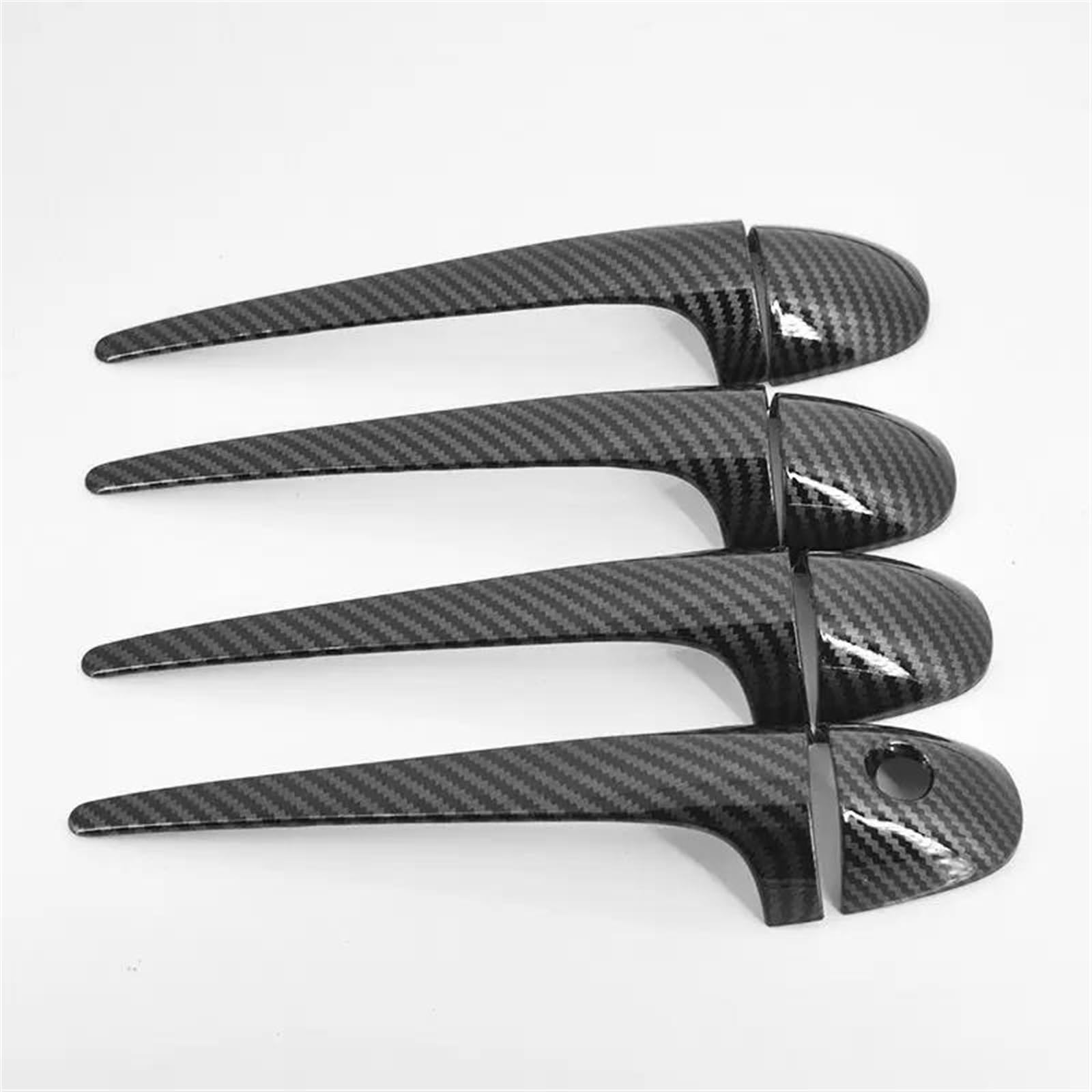 Noheeu Black Auto Parts Exterior Door Handle Covers Styling Stickers Decorative For Toyota Rav4 Rav 4 Xa40 2014-2018(Black)