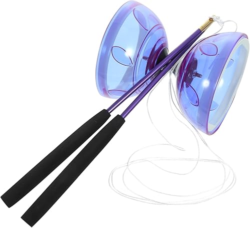 1 Unidades Diábolo Púrpura Trajes Yoyo Chino Yo Yo Diablo Sticks Juguetes Clásicos Traje Azul Rodamientos de Bolas para Traje Púrpura Profesional