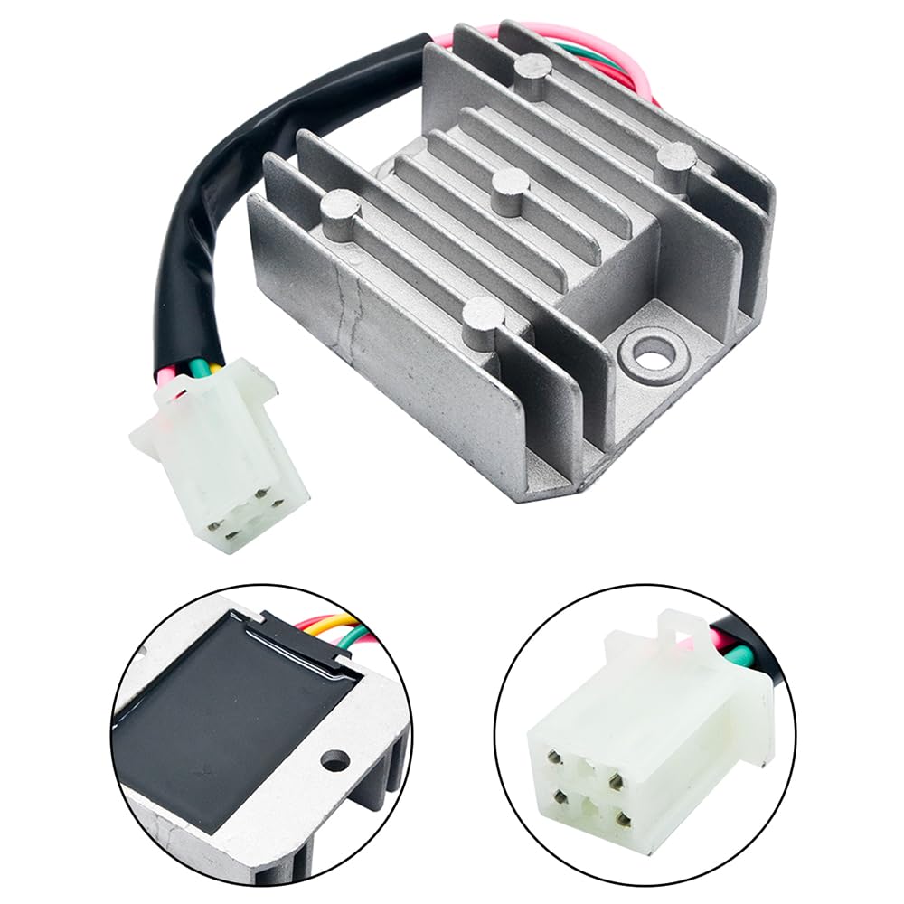 Riloer Regolatore raddrizzatore universale 4 fili 12 V AC regolatore di tensione per moto quad scooter