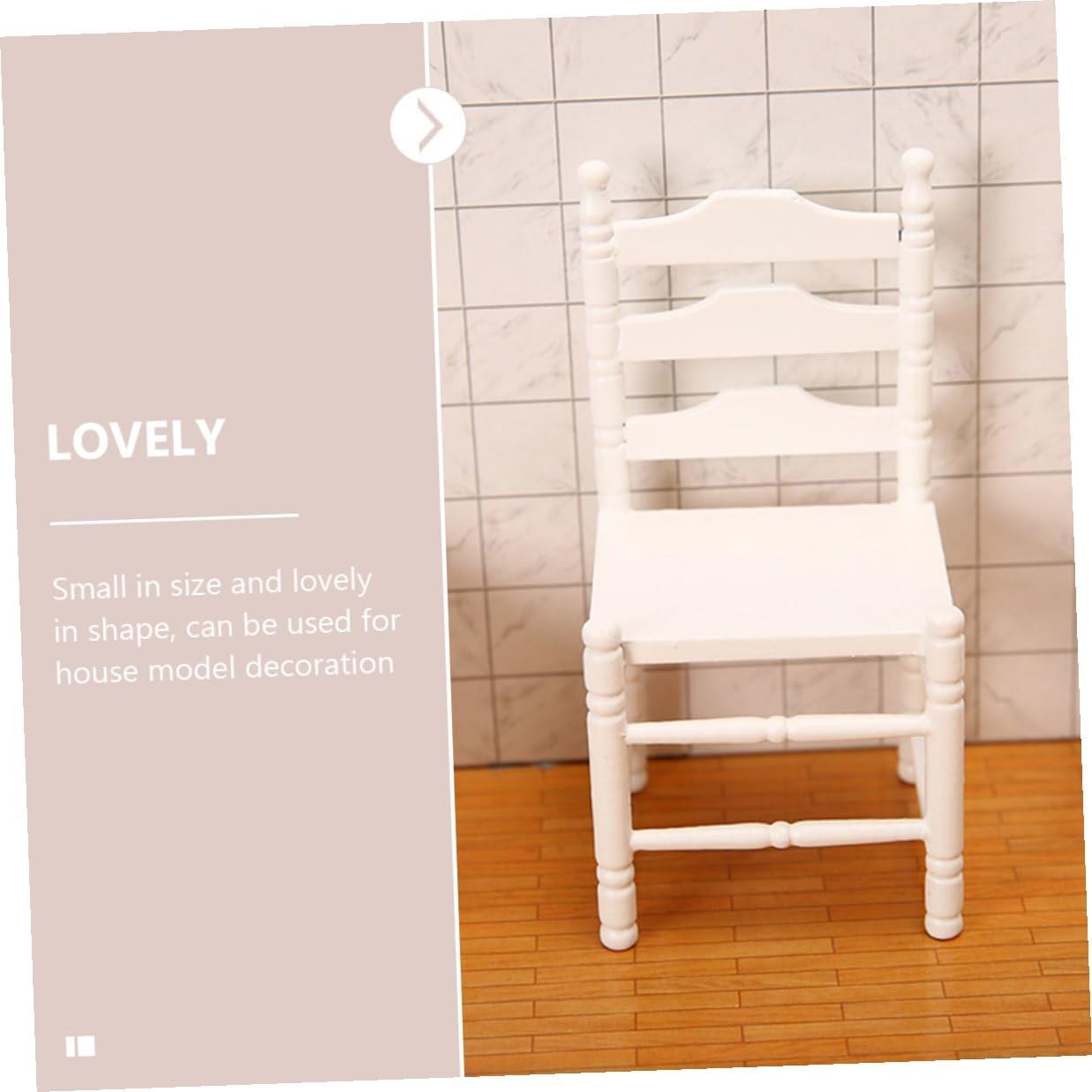 12 Scale Doll Furniture, White Small House Ornament for DIY Dollhouse Decoration and Micro Landscape Models