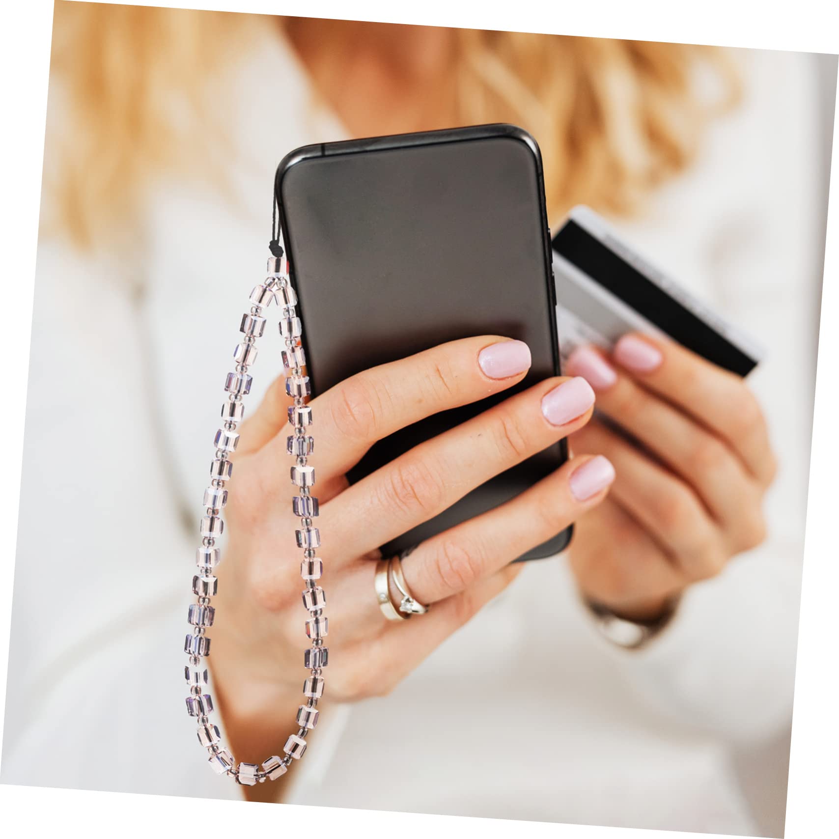 Lurrose Cuerda De Teléfono Móvil Con Cadena De Cristal Artificial Pack De Accesorios Y Decorativos Mujeres Y Niñas
