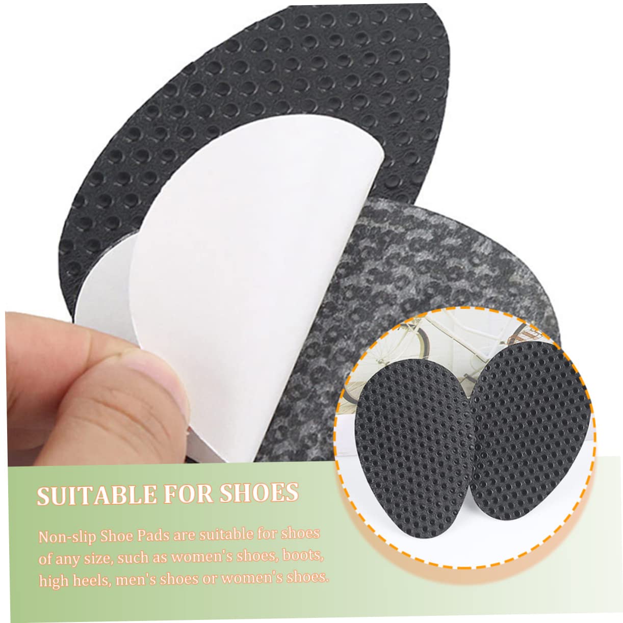 50 Pares Adhesivos antideslizantes para almohadillas para tacones altos taloneras protector de heel protector plantillas zapatos anti-ruido pegatinas cojines de