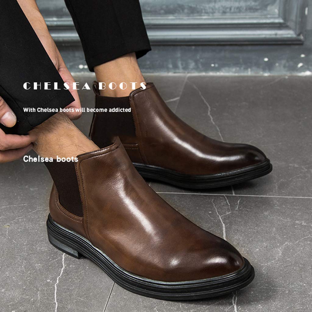 Stivali Chelsea Da Uomo Scarpe Da Uomo Con Tacco Basso - Foto 7