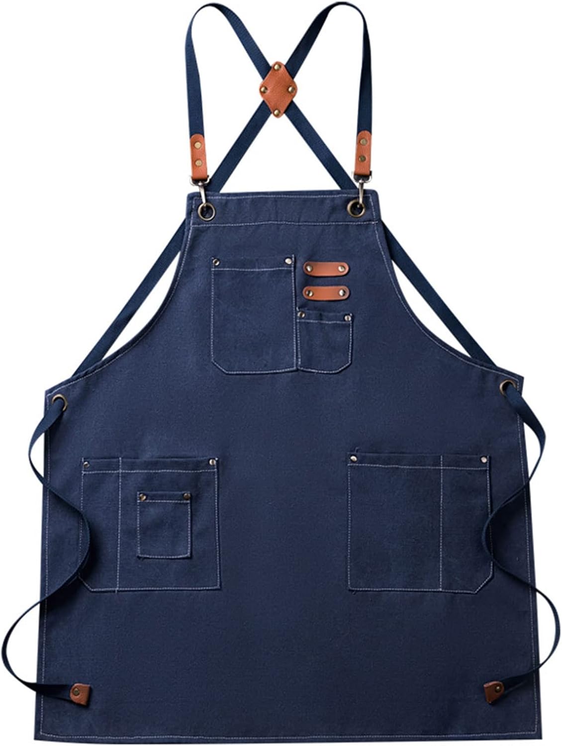 Work Apron With Pockets, Canvas Apron for Men, Heavy Duty Work Apron with Pockets, Waterproof Wear-Resistant Tools Apron for Garden (Color : Blue, Size : X-Large) ( Color : Blue , Size : X-Large )