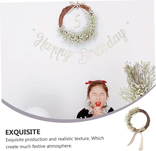 Miniatura 2 de 2 guirnaldas de aliento de bebé, guirnalda de gypsophila, guirnalda decorada, guirnalda de fiesta, coronas de puerta, guirnaldas artificiales para