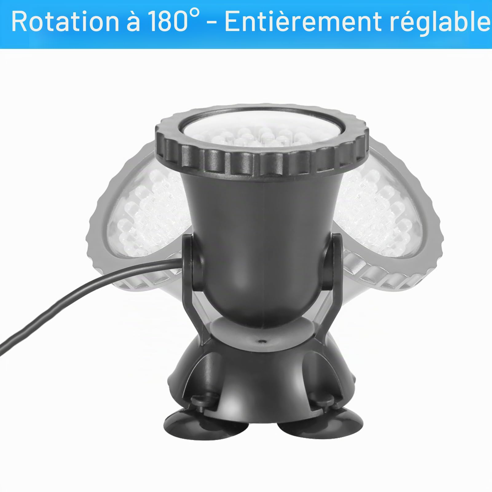 Aquarium RGB Projecteur Submersible étanche IP 68 LED Lumière sous-Marine Multicolore Dimmable Spot avec télécommande pour Aquarium Jardin Pond Piscine Fontaine Fontaine(#2)