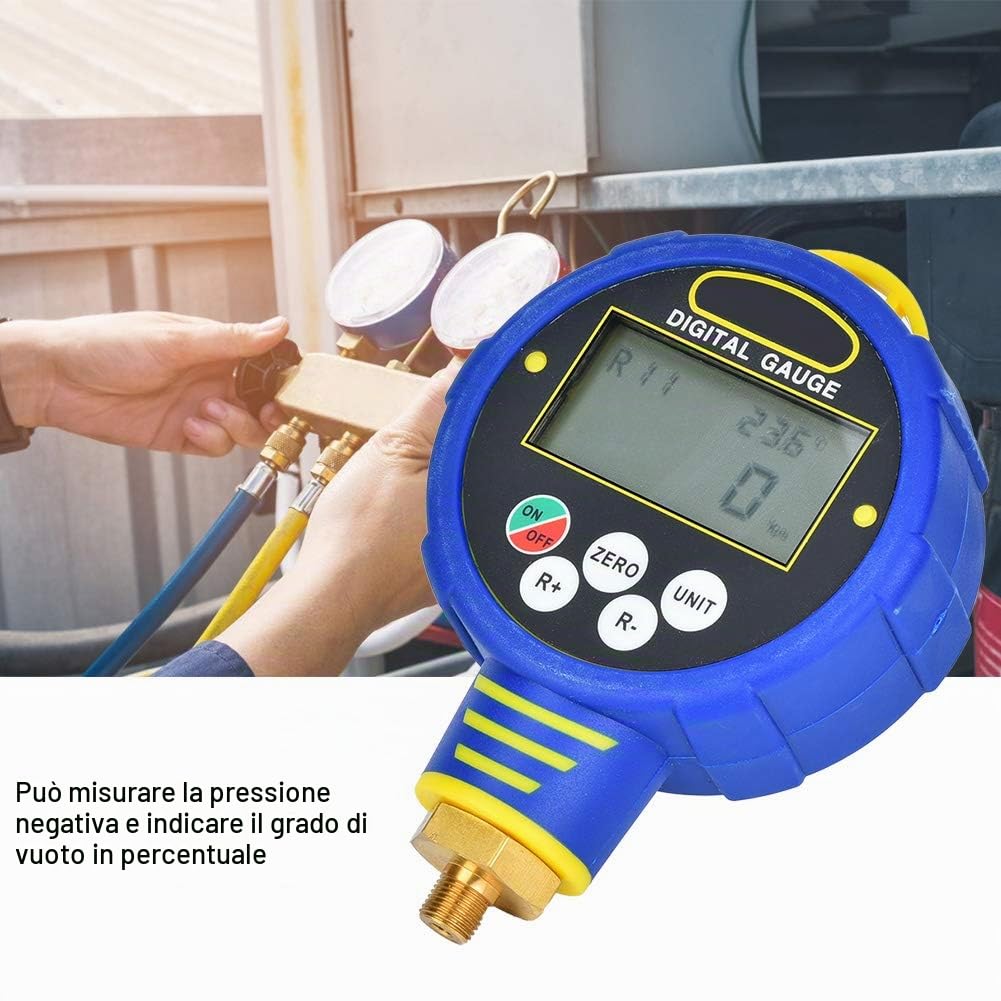 Manometro digitale ， Strumento refrigerante R32 per aria condizionata a bassa pressione ， Strumento di riparazione pressione refrigerante refrigerazione collettori