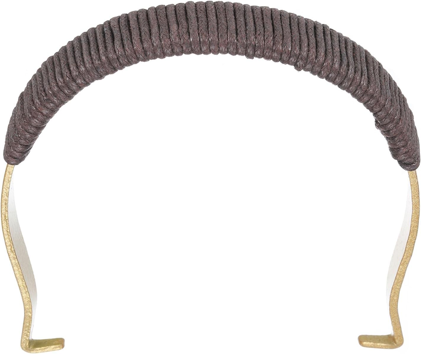 uxcell Metal Tea Pot Handle Internal Buckle Teapot Rope Wrapped U-Shape Handle Replacement for Span 4.5-5 Inch Ceramic Pottery Teapot Kettle Accessories Supplies, Gold/Brown