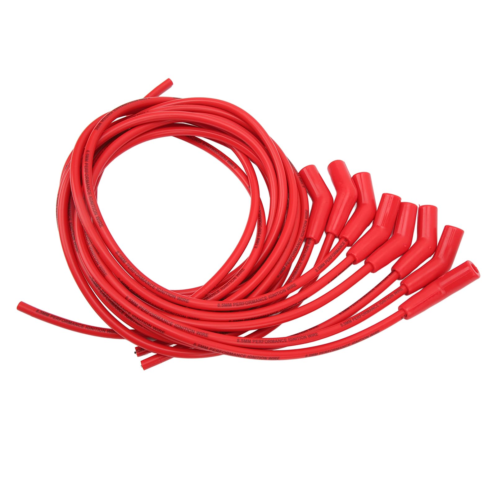 Kit filo di accensione, kit di filo di accensione candela anti-invecchiamento flessibile 8,5 mm di diametro per auto a 8 cilindri (rosso)