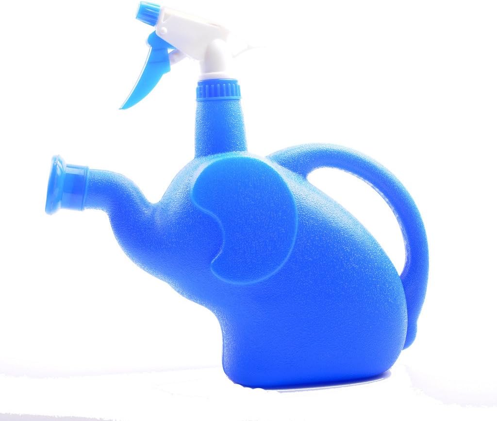 Garkit Indoor Watering Can Kids Watering Can Small Sprinkling Can Water Sprayer Two-in-One Plastic Watering Can Perfect for Garden Box Flowers Window Box House Plants 1.8-Liter/0.5-Gallon Blue