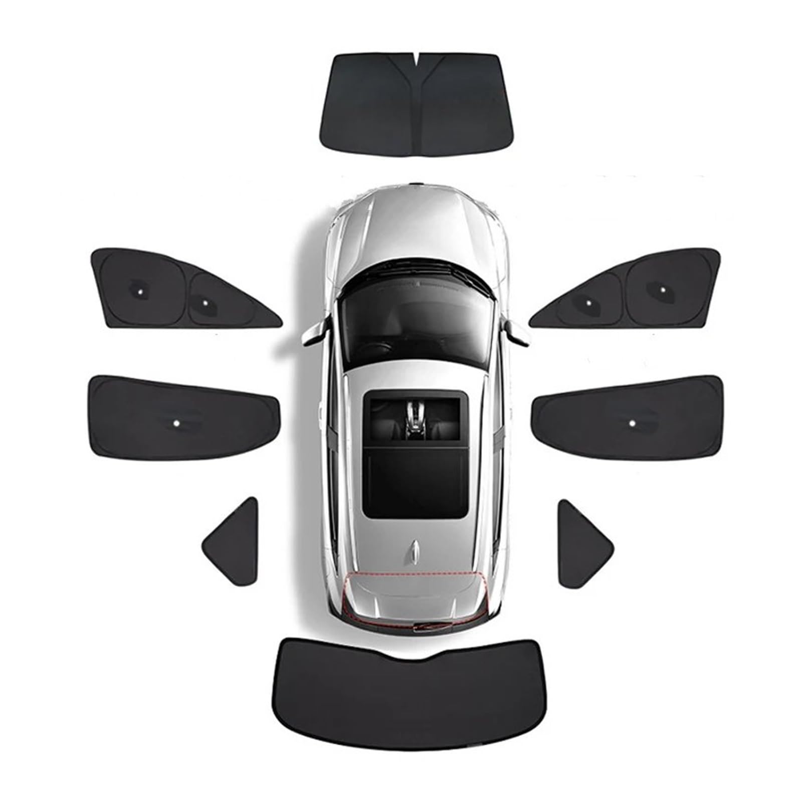 Tendina Auto Laterale Per Tesla Per Il Modello 3 Y Juniper Highland 2021-2026 Auto Finestrini Laterali Parasole Ventose Anteriore Parabrezza Posteriore Privacy(New MY Full 8PCS)