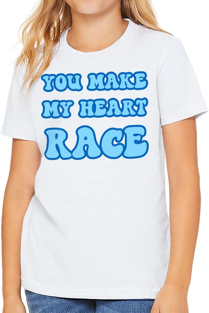 You Make My Heart Race Kids' T-Shirt - Unique T-Shirt - Colorful Tee Shirt for Kids