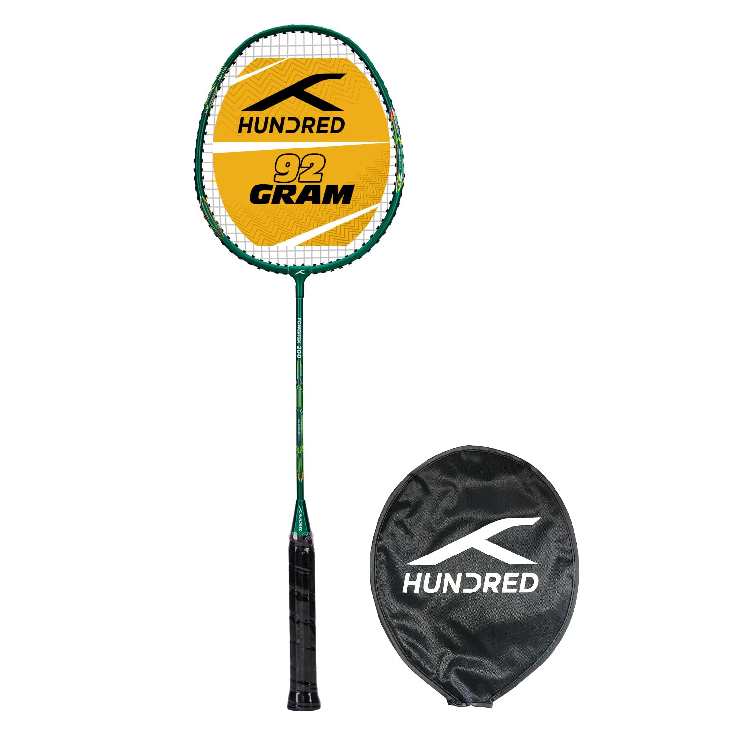 HUNDRED Aluminium Powertek 200 Badminton Racket with Full Cover (95G, Green) (B0CGNF28GM) Amazon Price History, Amazon Price Tracker