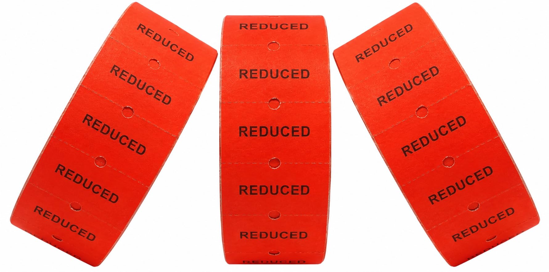 JIO CT1 21 x12 mm Price Gun Label Reduce Stickers Tags, Compatible with Avery, sato, Puma, Lynx, motex & Many More Price Gun Refill for Retail Shop and Tagging 30-Roll