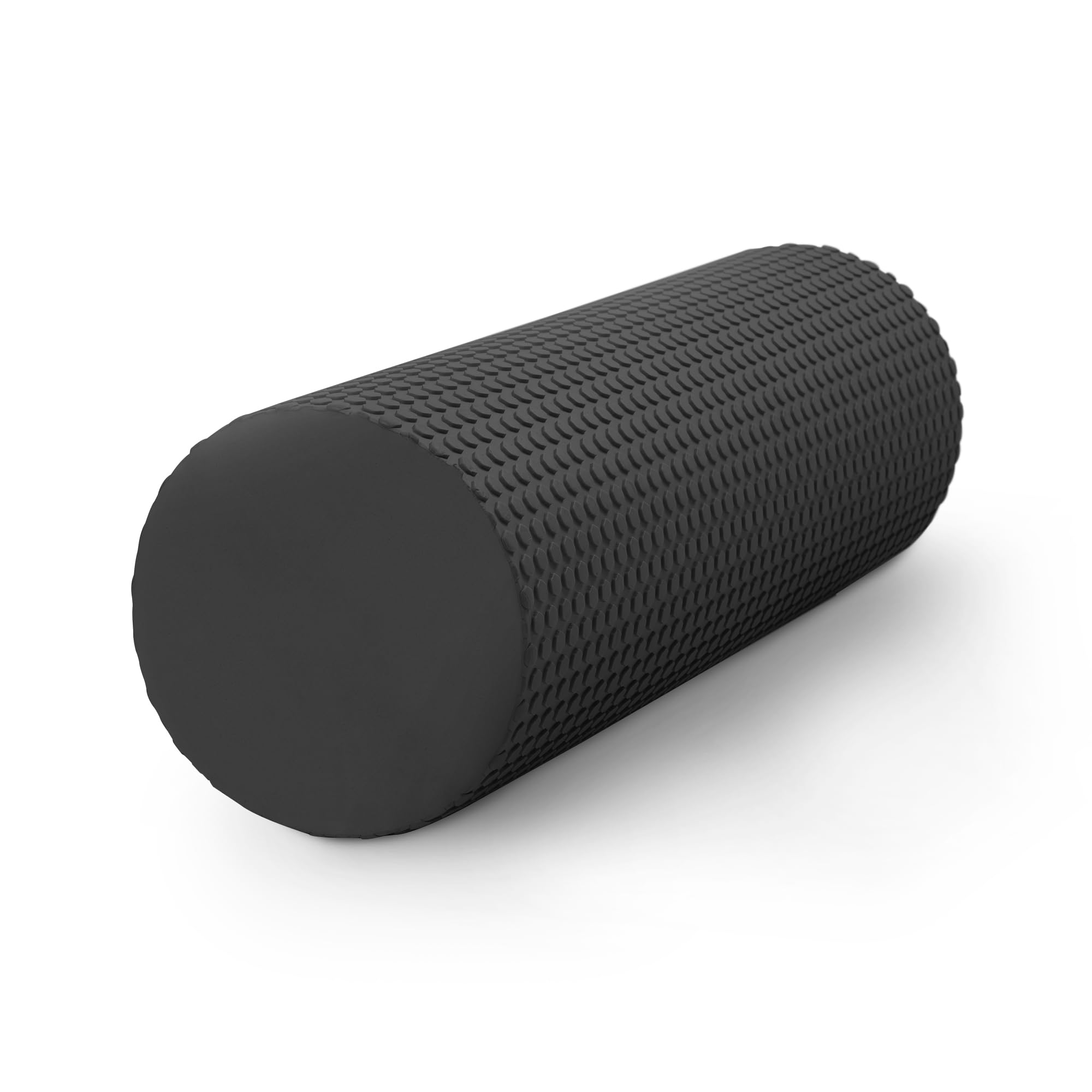 KAYMAN Sports Foam Roller Sports Recovery, Deep Tissue Muscle Tension Relief & Circulation Increase Portable & Lightweight Self Massager for Back, Legs, Gym, Pilates & Yoga EVA 44.5 x 15cm (Black)
