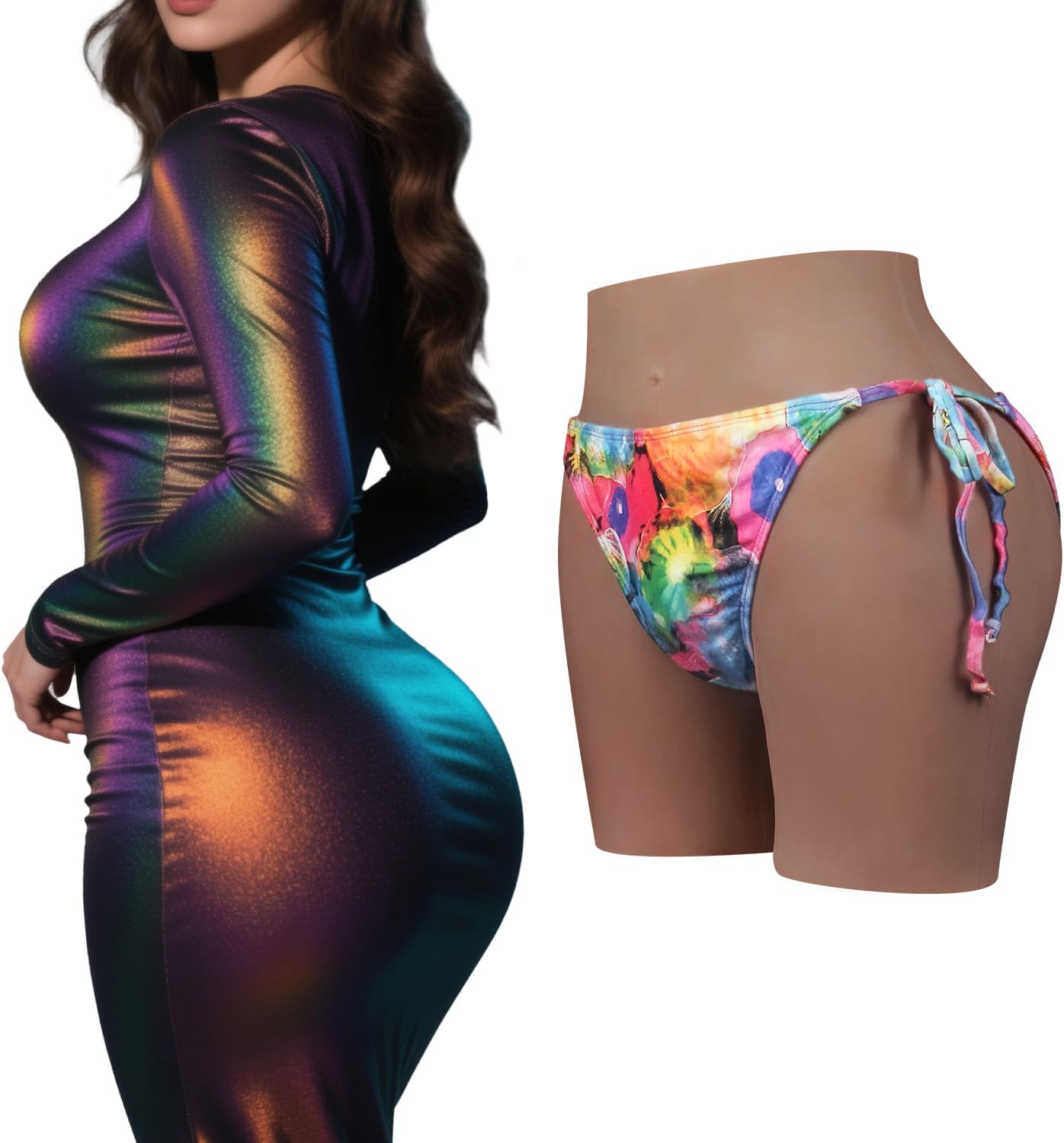Crossdressing Silicone Hip Enhancer Pants Short,Butt Lifter Underwea for Crossdressers Transgender Dragqueen Cosplay