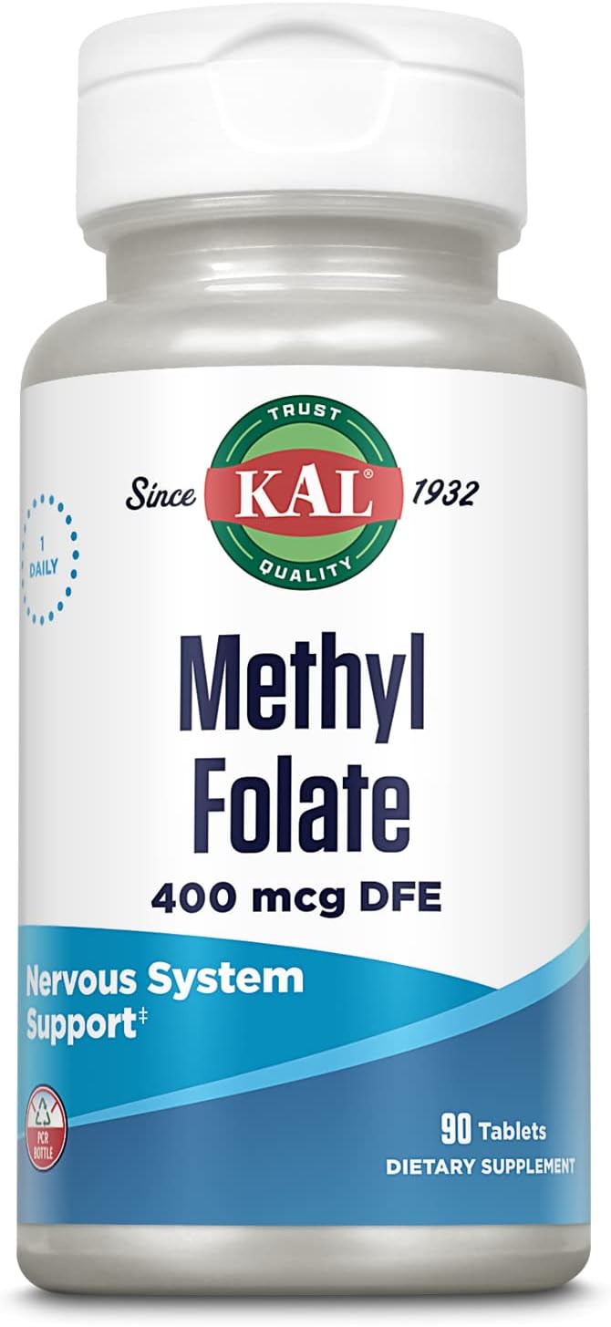 KAL Methyl Folate, 400 Mcg, 90 Tablets