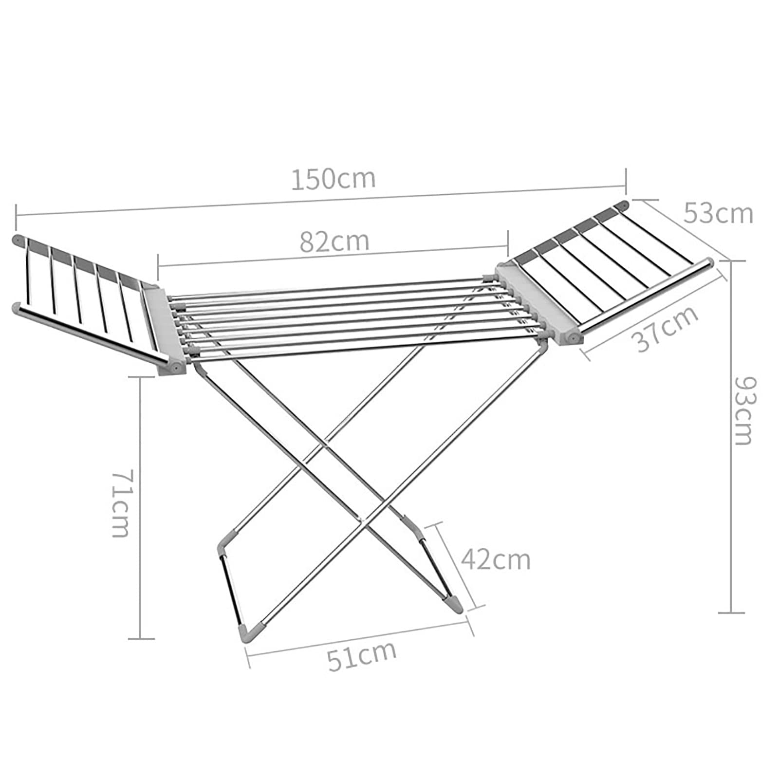 Status Portable Heated Clothes Airer With Wings The