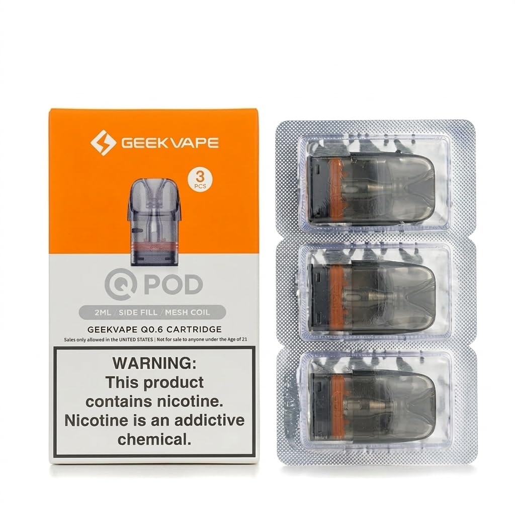 GEEKVAPE Q Replacement Pods 0.6 Ohm Mesh [Pack of 3]
