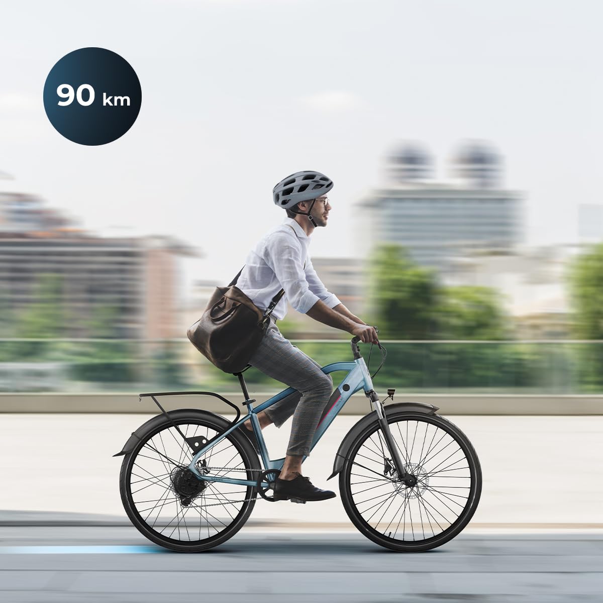 Cecotec Vélo Électrique Urban Pro. 250W, Roues 28", Autonomie 90Km, Batterie 460Wh, Suspension Avant, Dérailleur Shimano 7 Vitesses et Frein Hydraulique à Double Disque